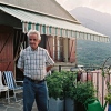 Gaby Bertoni, sur la terrasse de sa maison à Poggio. © Béatrice Lucchese